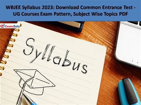 wbjee 2023 syllabus pdf